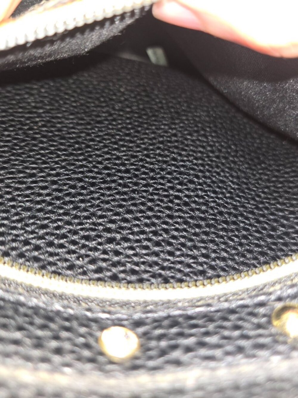 Kenneth Cole Reaction Black Mini Backpack Studded Gold Hardware - Picture 8 of 9